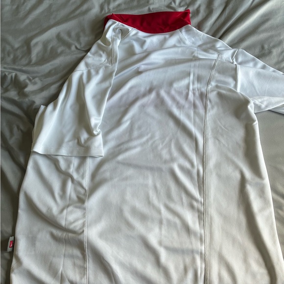 Nike Dri-Fit Ohio State Buckeyes White Polo with Scarlet Stripe Size L - Picture 3 of 3